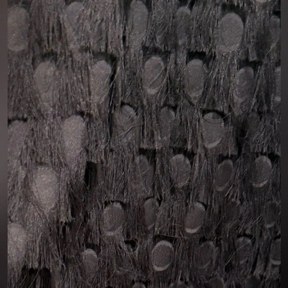 Anthropologie EUC Size 8 Pretty Black Sleeveless Fringe Cocktail Dress (0605) - Picture 12 of 12